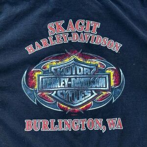 Vintage 2009 Harley Davidson Skagit Tee Black Size XL